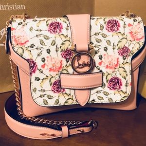Auth CHRISTIAN LOUBOUTIN Rubylou Watersnake Fiori
